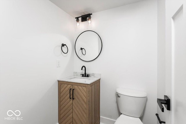 6682 English Dr, Avon, IN 46123 - bathroom with vanity, toilet, and baseboards
