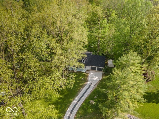6682 English Dr, Avon, IN 46123 - aerial view of property and surrounding area with a forest