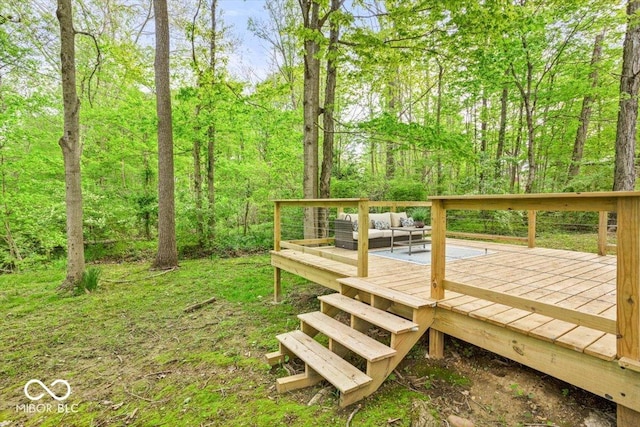 6682 English Dr, Avon, IN 46123 - wooden terrace featuring an outdoor living space