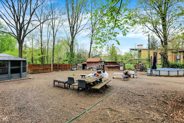 3975 Denwood Dr, Indianapolis, IN 46226 - view of yard with fence