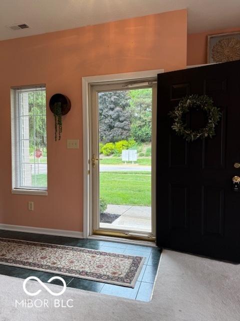 8002 Windham Lake Way Unit 33, Indianapolis, IN 46214 - tiled entryway featuring healthy amount of natural light and baseboards