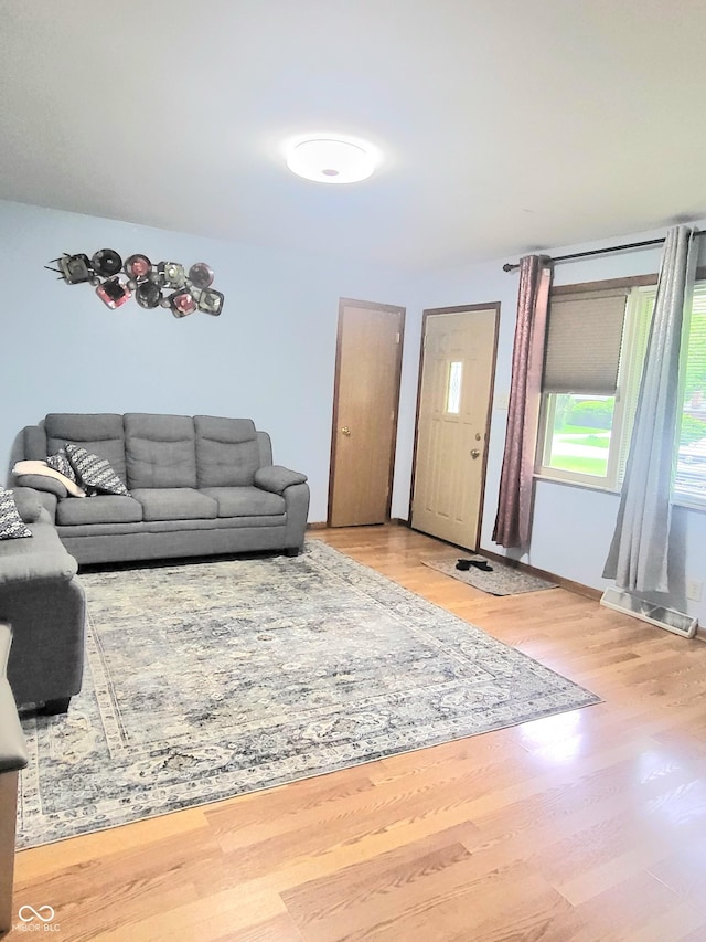 7109 Chandler Dr, Indianapolis, IN 46217 - living room with wood finished floors