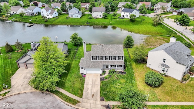 6624 Lakestone Ct, Indianapolis, IN 46237 - aerial view of residential area featuring a large body of water