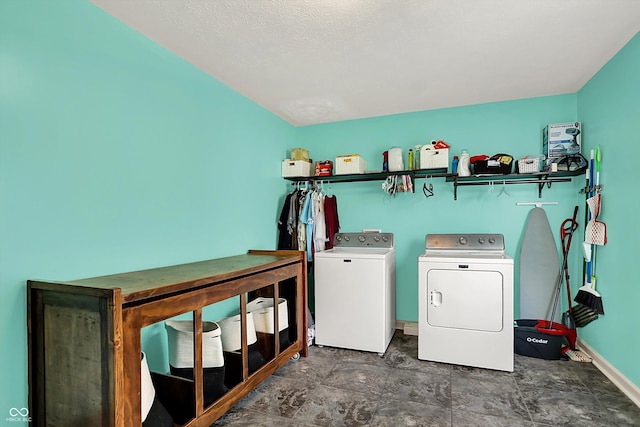 6624 Lakestone Ct, Indianapolis, IN 46237 - washroom with washer and dryer and baseboards