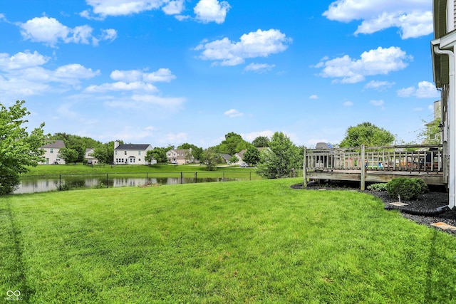 6624 Lakestone Ct, Indianapolis, IN 46237 - view of yard featuring a deck with water view