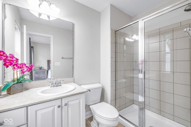 952 Junction Pl, Indianapolis, IN 46220 - bathroom with a stall shower, vanity, and toilet