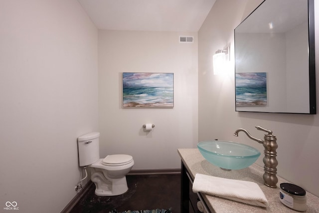 14030 Avalon E Dr, Fishers, IN 46037 - bathroom with vanity, toilet, and baseboards
