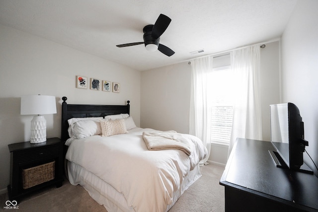 14030 Avalon E Dr, Fishers, IN 46037 - bedroom with light carpet and ceiling fan
