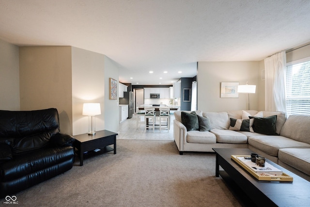 14030 Avalon E Dr, Fishers, IN 46037 - living area featuring light colored carpet and recessed lighting