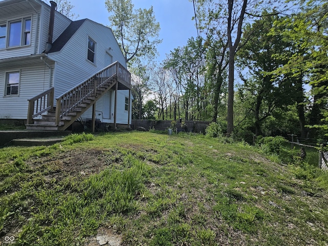 1222 Nichol Ave, Anderson, IN 46016 - view of yard with fence and stairway