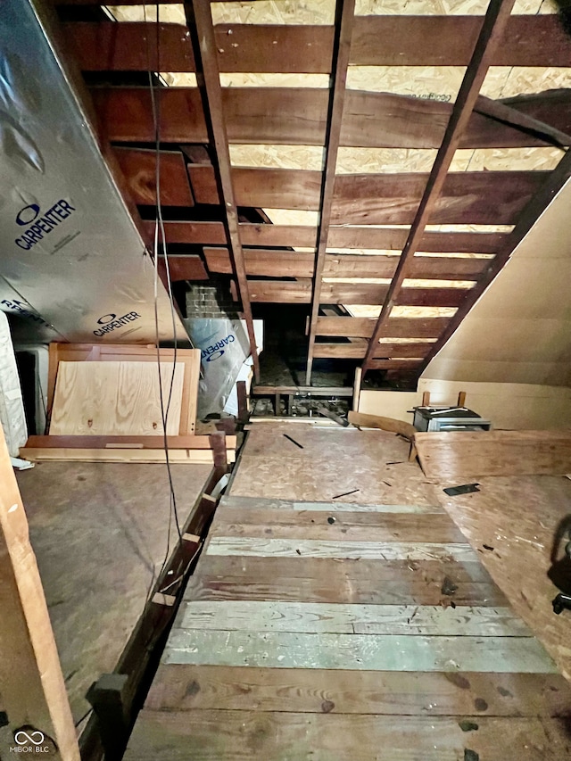 view of attic