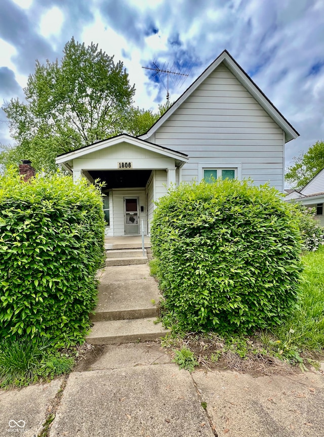 bungalow-style home featuring a porch
