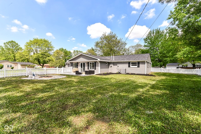 7118 Mikesell Dr, Indianapolis, IN 46260 - rear view of property featuring a patio area and brick siding