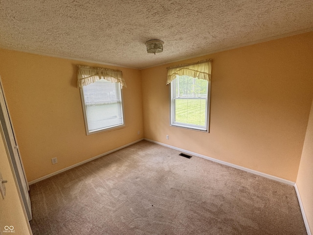 575 Mill Spgs, Coatesville, IN 46121 - spare room featuring a textured ceiling, carpet, and baseboards