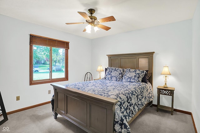 11471 Clarkston Rd, Zionsville, IN 46077 - bedroom featuring light carpet, baseboards, and ceiling fan