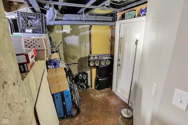 view of storage area