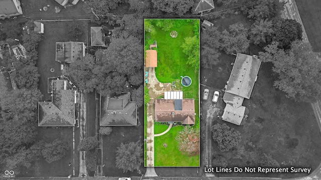 aerial view of property's location with property parcel outlined