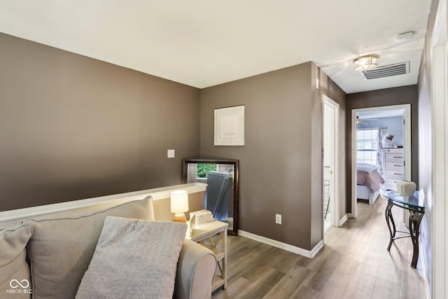 7045 Gavin Dr, Indianapolis, IN 46217 - home office with wood finished floors and baseboards