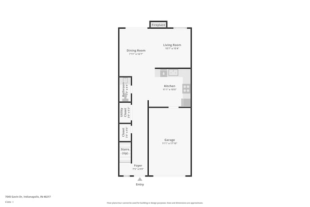 7045 Gavin Dr, Indianapolis, IN 46217 - room layout
