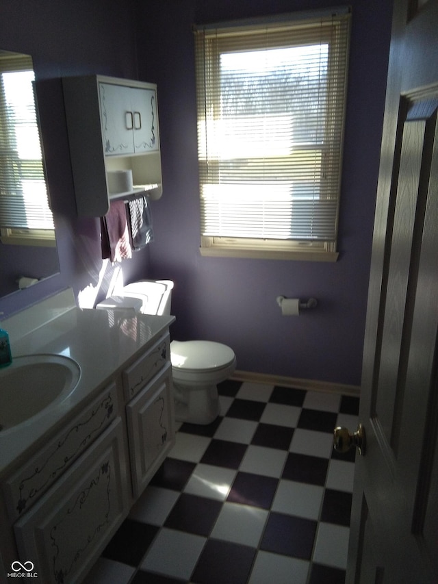 4719 Arabian Run, Indianapolis, IN 46228 - bathroom with tile patterned floors, vanity, and toilet