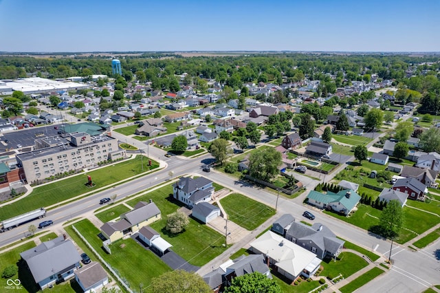 aerial perspective of suburban area