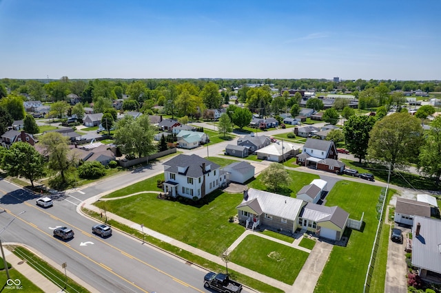 aerial view of residential area