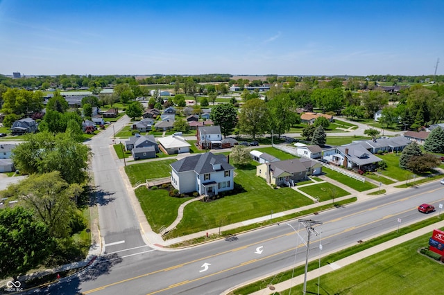 aerial perspective of suburban area