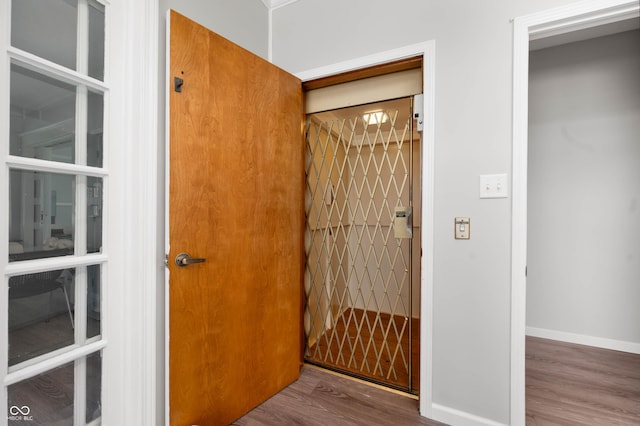 interior space featuring elevator