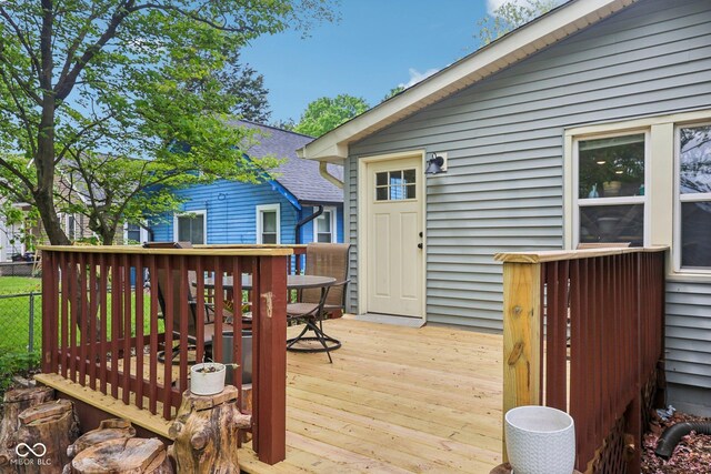4245 Guilford Ave, Indianapolis, IN 46205 - view of wooden deck