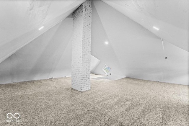 1505 Spann Ave, Indianapolis, IN 46203 - additional living space with lofted ceiling and carpet floors