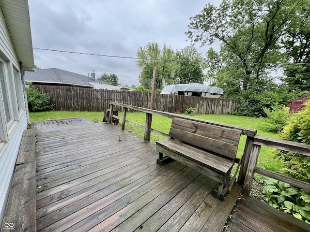 1949 Shenandoah Pl, Indianapolis, IN 46229 - view of wooden deck