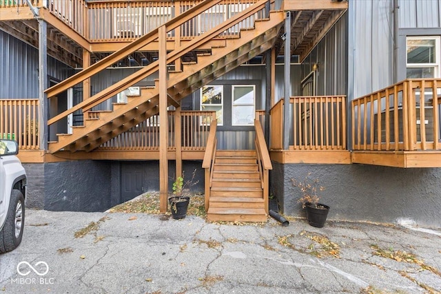 3818 Central Ave, Indianapolis, IN 46205 - exterior space featuring a deck and board and batten siding