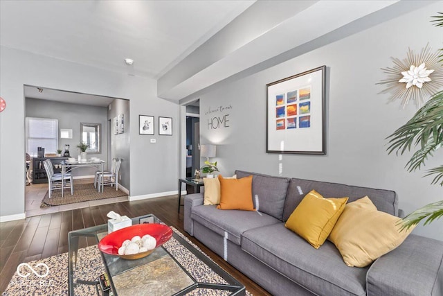 3818 Central Ave, Indianapolis, IN 46205 - living area featuring wood finished floors and baseboards