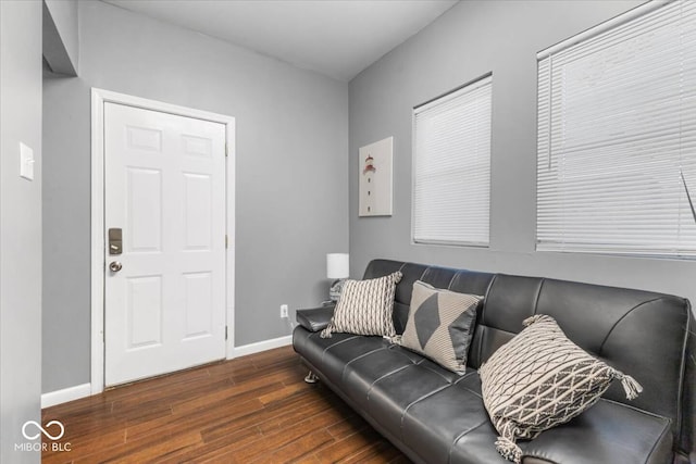 3818 Central Ave, Indianapolis, IN 46205 - living area featuring wood finished floors and baseboards
