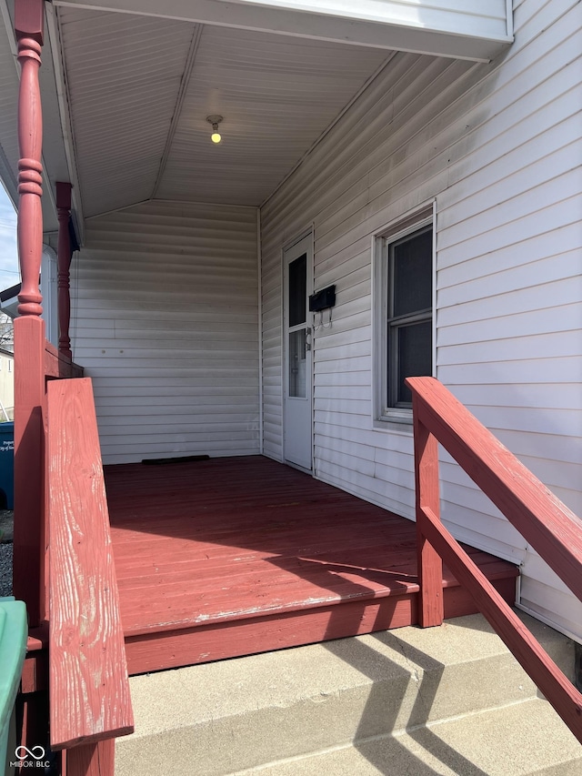1420 Indiana Ave, New Castle, IN 47362 - wooden terrace with covered porch