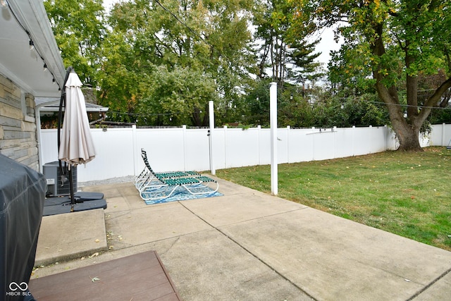 view of patio / terrace featuring a fenced backyard