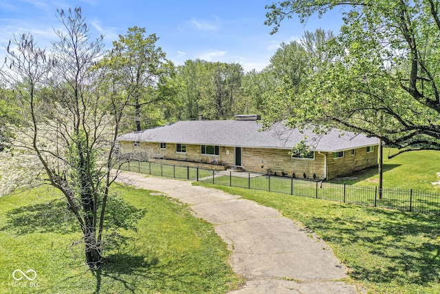 view of ranch-style home