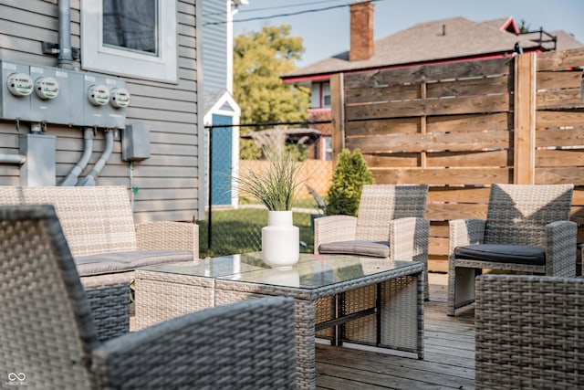 2407 N Capitol Ave, Indianapolis, IN 46208 - wooden deck with fence