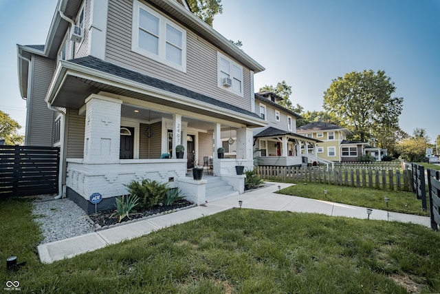 2407 N Capitol Ave, Indianapolis, IN 46208 - view of front of property featuring covered porch and cooling unit
