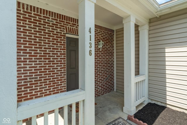 4136 Orchard Valley Ln, Indianapolis, IN 46235 - doorway to property with brick siding