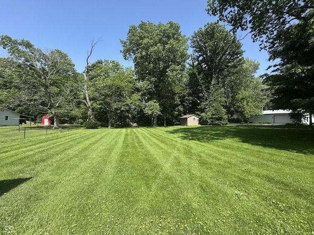 1314 E Orange Pike, Rushville, IN 46173 - view of yard featuring a storage unit