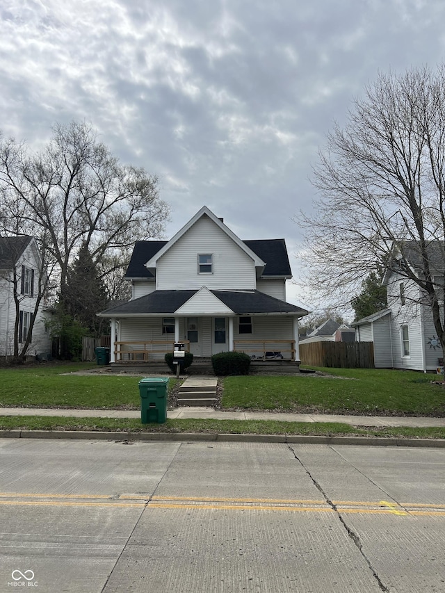 view of front of home with covered porch