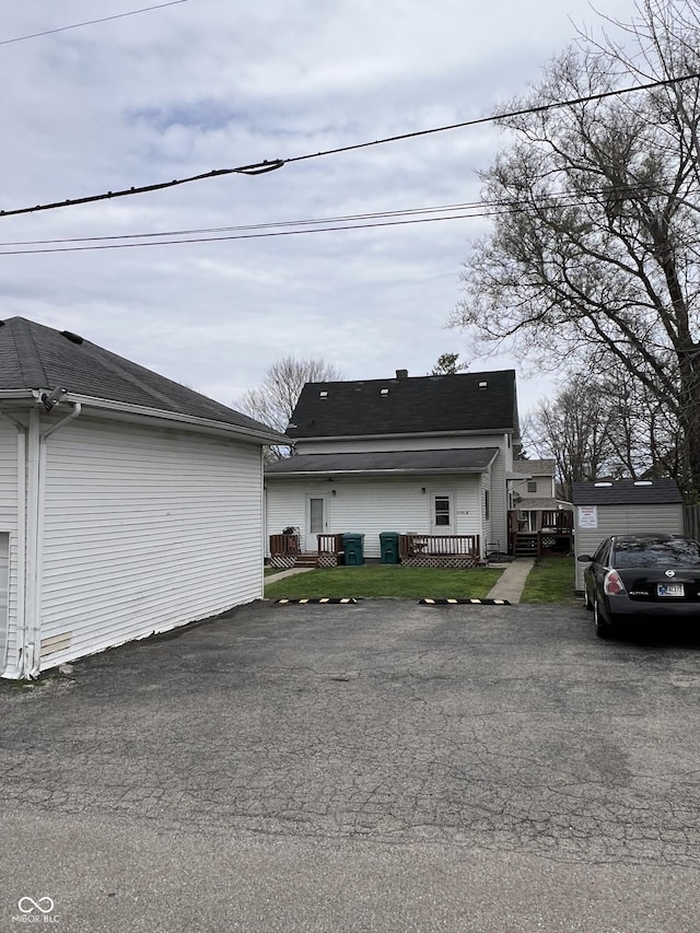 view of front of house with a deck
