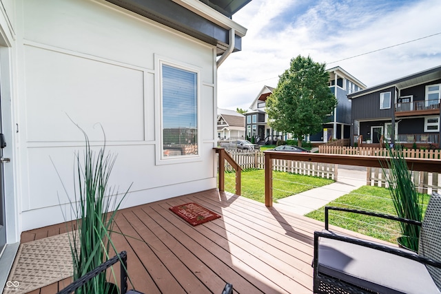 1112 Spann Ave, Indianapolis, IN 46203 - wooden deck with a residential view