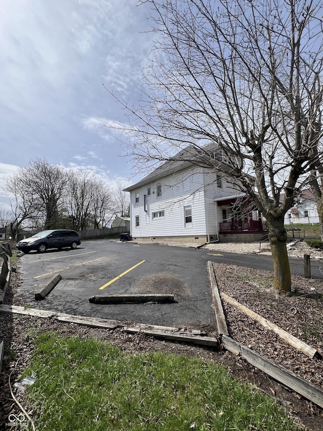 view of uncovered parking lot