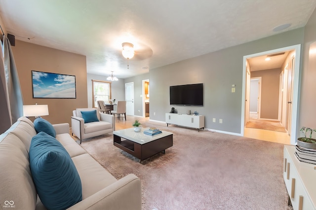 980 Red Maple Ct, Greenwood, IN 46143 - carpeted living room with baseboards