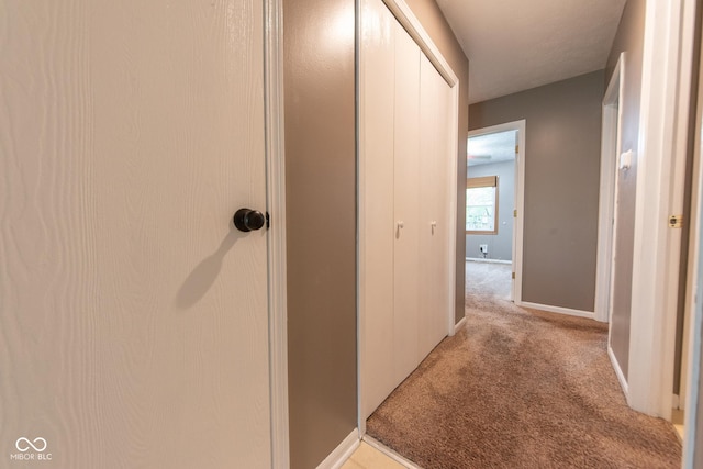 980 Red Maple Ct, Greenwood, IN 46143 - hall featuring baseboards and light carpet