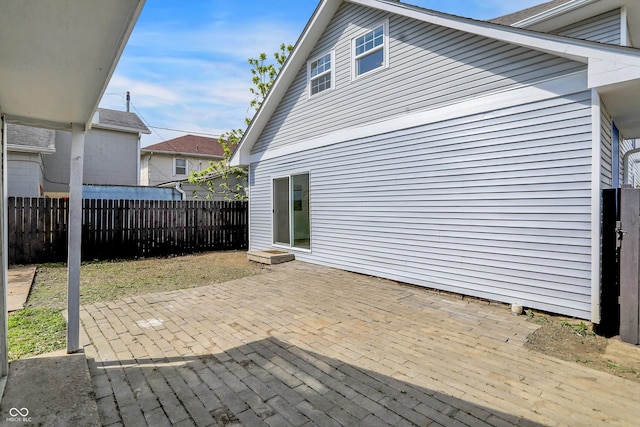 view of patio featuring a fenced backyard