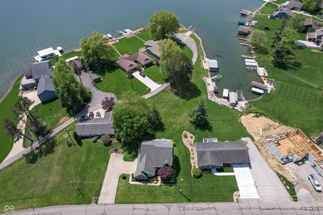 889 E N Shore Dr, Brownstown, IN 47220 - aerial view of property's location featuring a large body of water and nearby suburban area