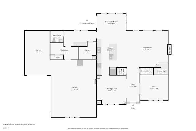 9155 Kerwood Dr, Indianapolis, IN 46240 - room layout